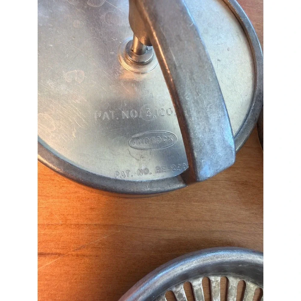 Vintage Aluminum Kitchen Tool Set: Foley Citrus Juicer and Androck Biscuit Cutte
